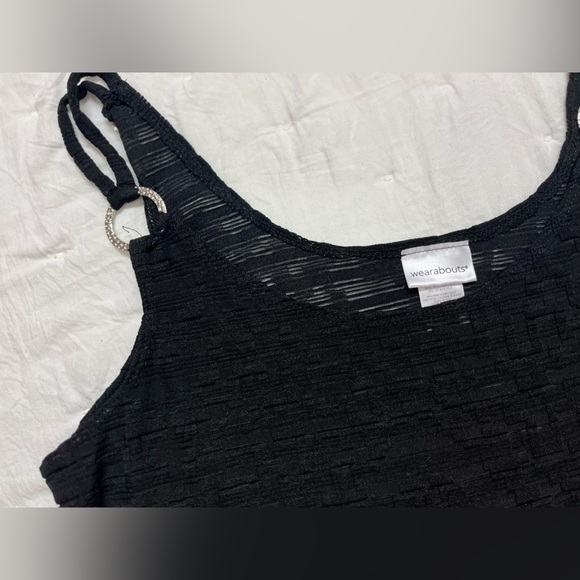 Black Sleeveless Scoop Neck Sundress Coverup - Picture 3 of 5